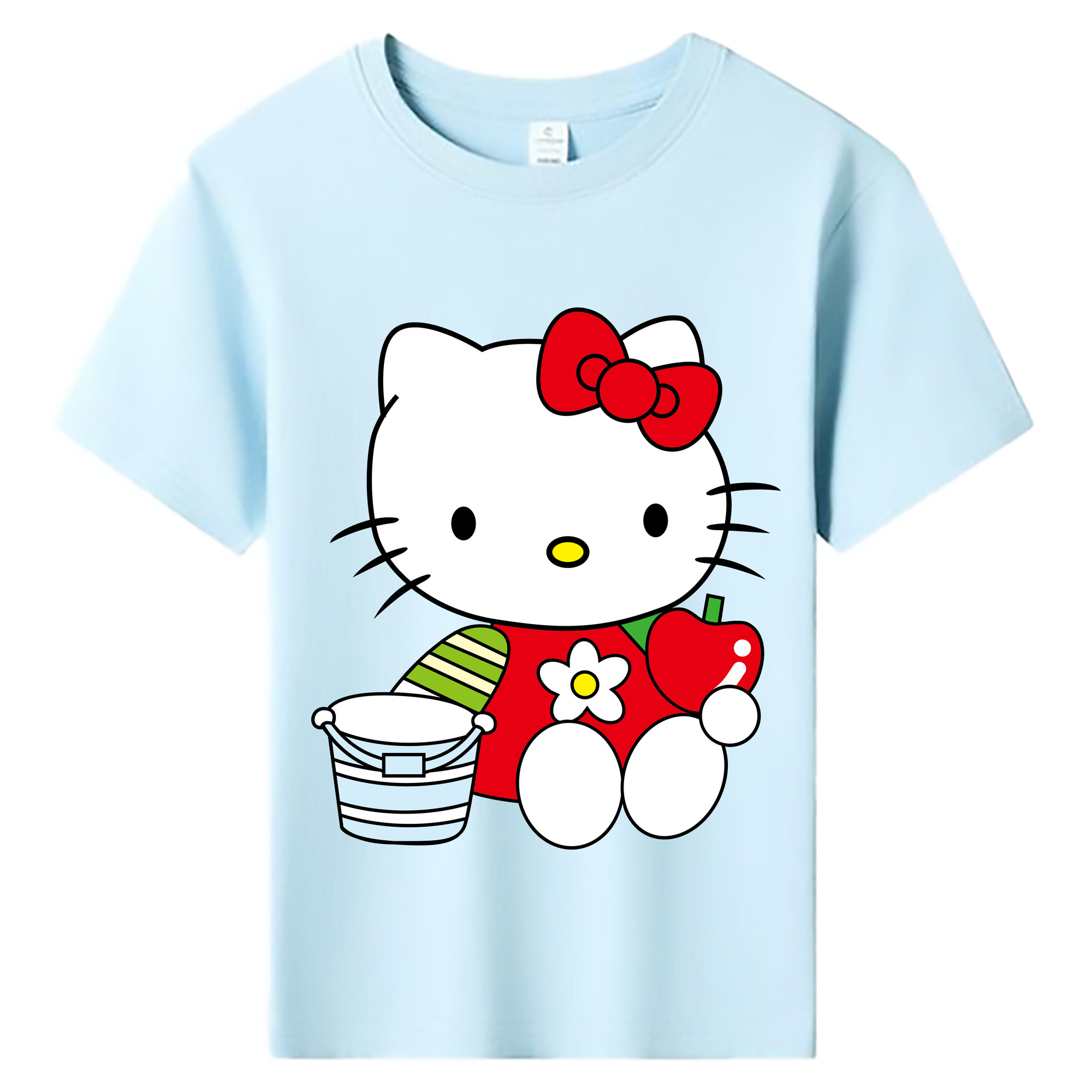 （画像用） Hello Kitty ハローキティ 綿100％キッズTシャツ（フロントプリント）
